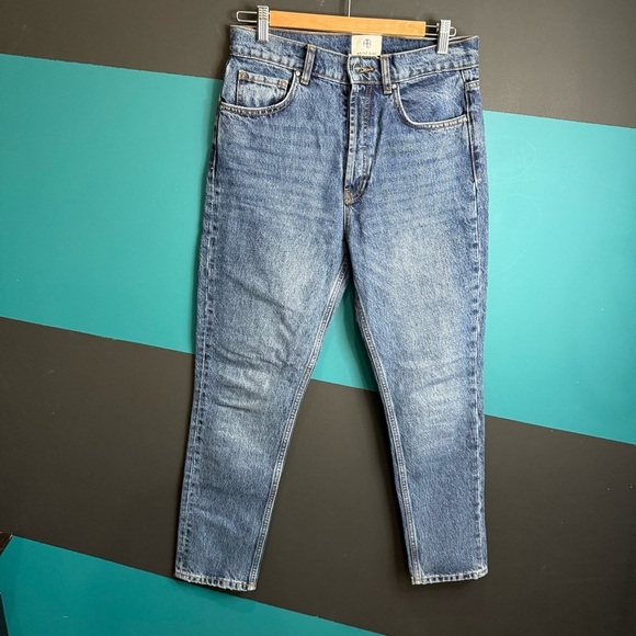 Anine Bing Blue Straight Leg Jeans size 27 - Picture 6 of 16